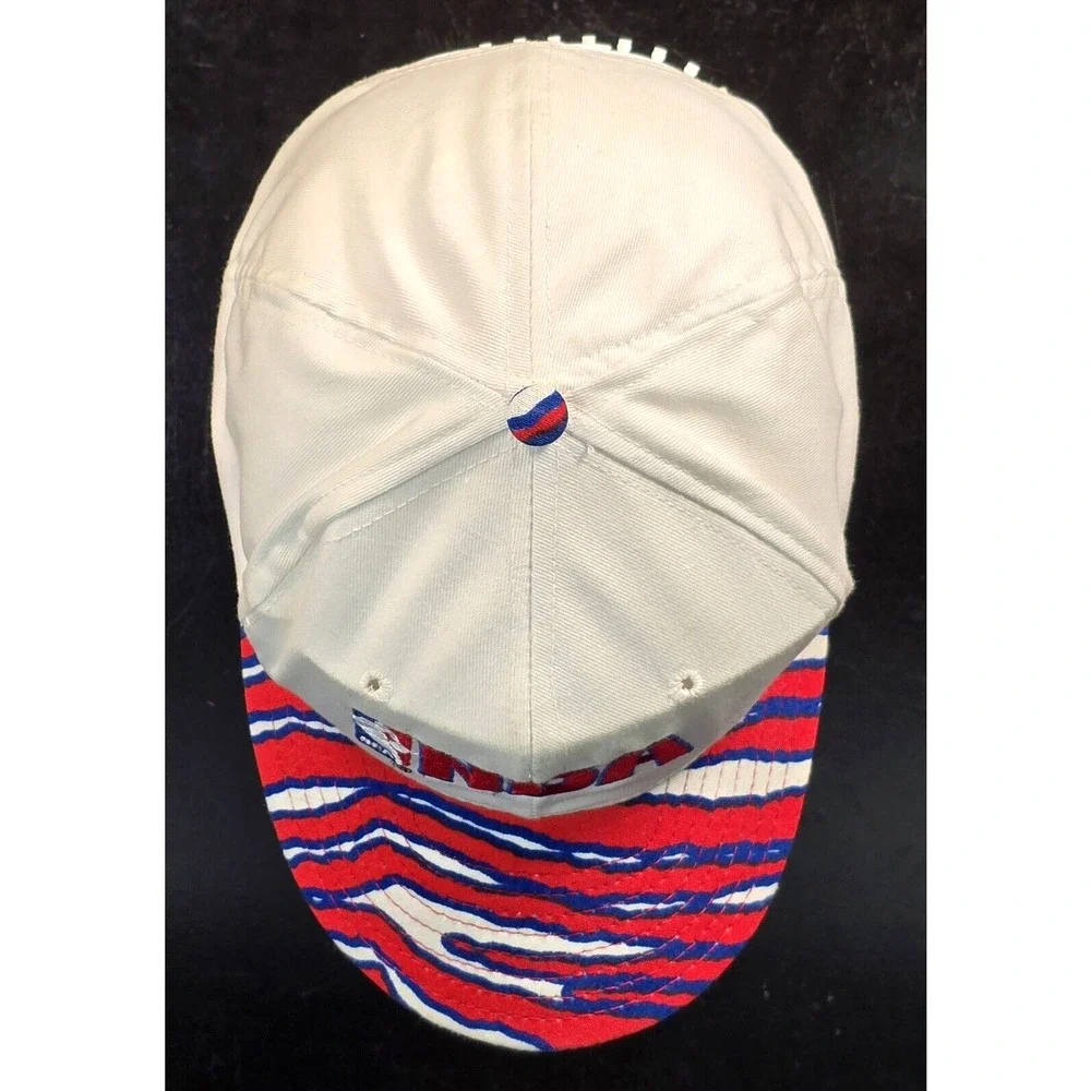 Zubaz Officially Licensed NBA Snapback Red White & Blue Hat Cap, Made in USA